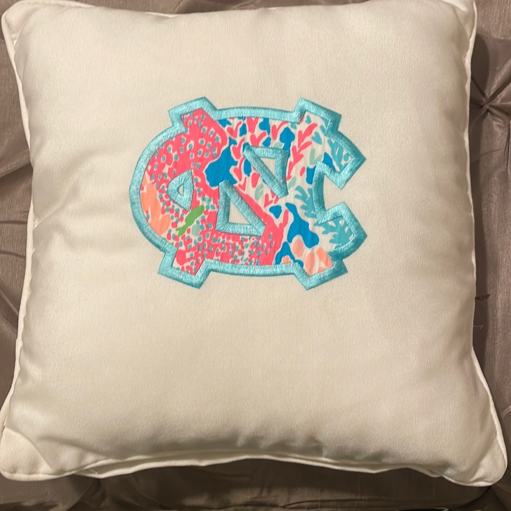 Lilly Pulitzer UNC throw pillow